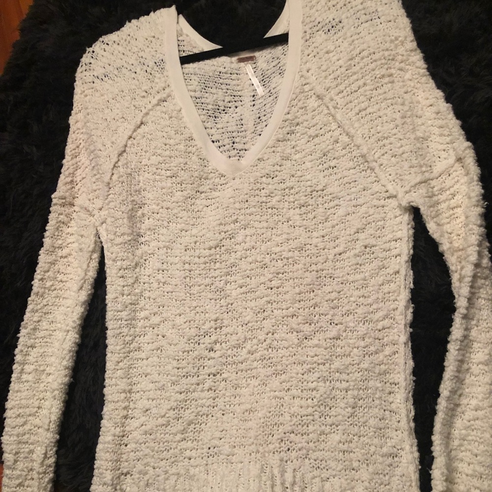 Free people white sweater